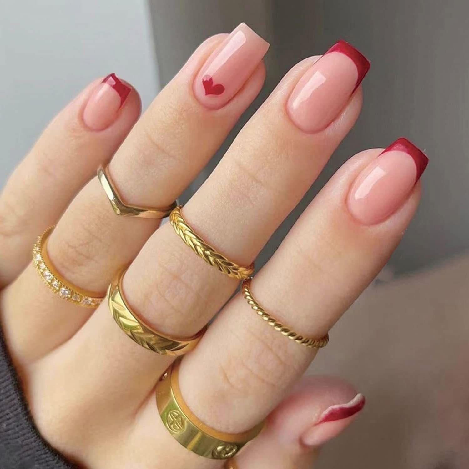 Stunning acrylic nail design with artistic details